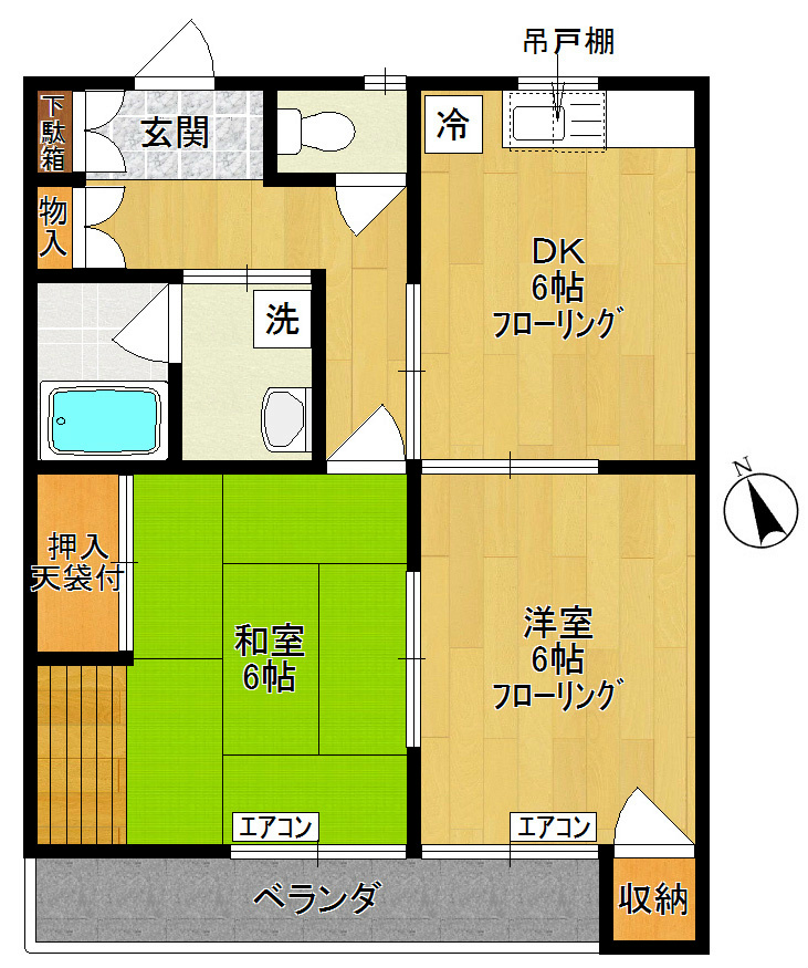 メゾン桃山 202号室 間取り