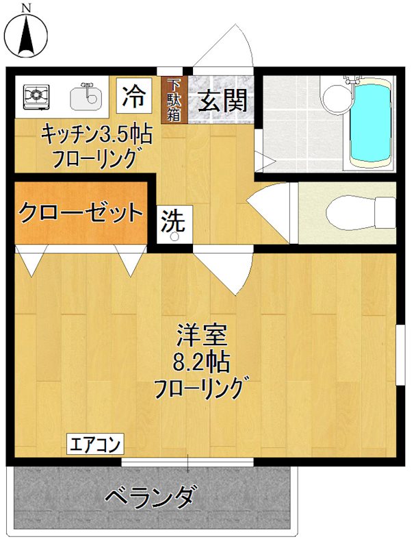 エスカローラ 205号室 間取り