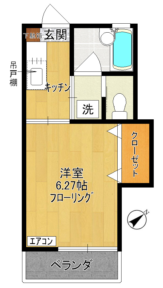 フルーツハウスⅤ 103号室 間取り