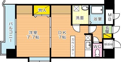シャルマンエルディオⅡ 401号室 間取り