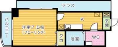 ロイヤルキャッスル 1402号室 間取り