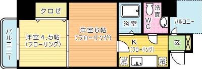 ロイヤルキャッスル 703号室 間取り