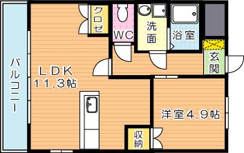 ローズガーデンⅡ 205号室 間取り