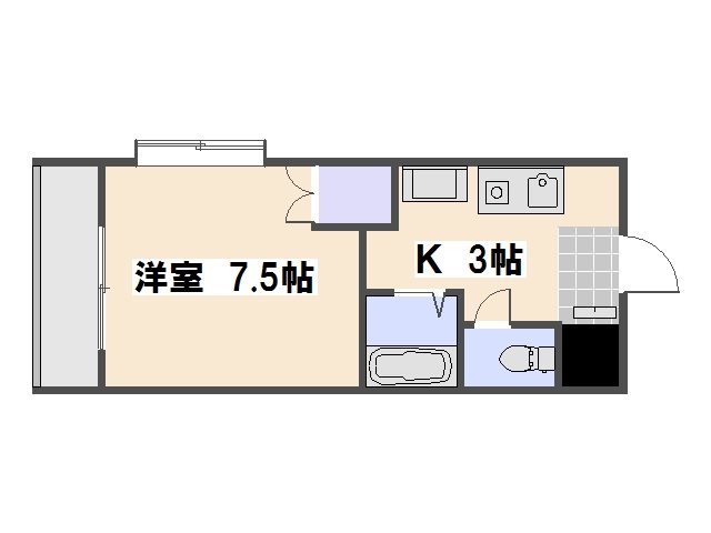 オオツカビル 405号室 間取り