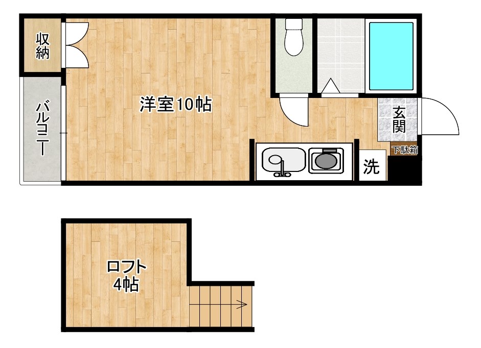 アップルハウス葉山  106号室 間取り