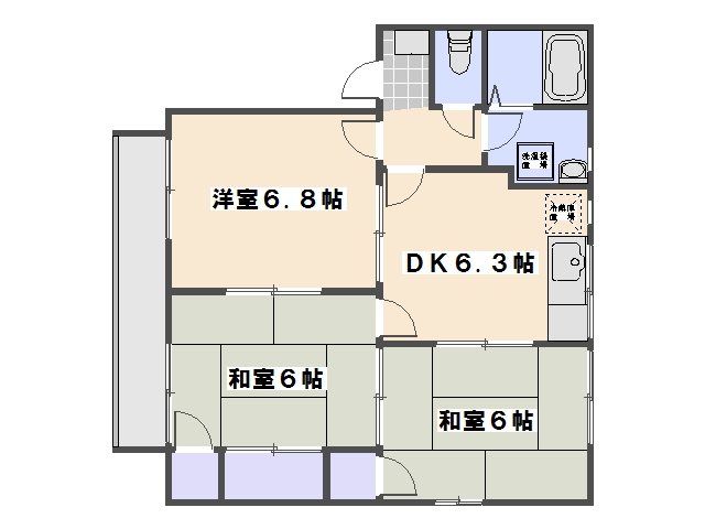 クレセンド楽々園　Ａ棟 間取り