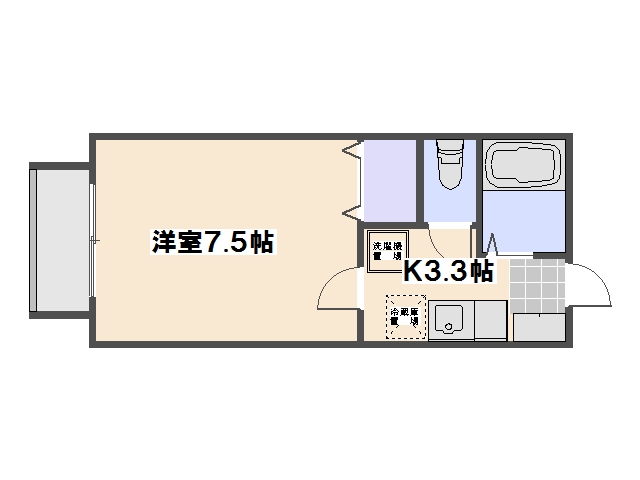 ディアス中央　Ｂ棟 201号室 間取り