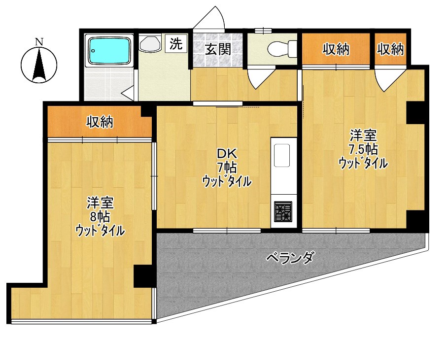 大和ビル 301号室 間取り