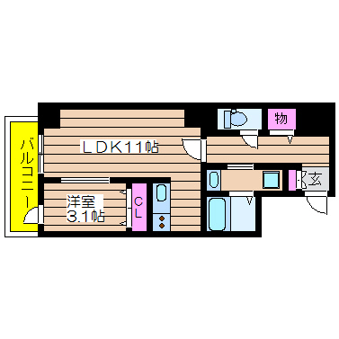 アーベル更紗北堀江 間取り