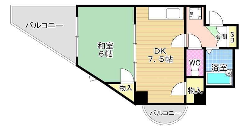 グランドール富士見 308号室 間取り