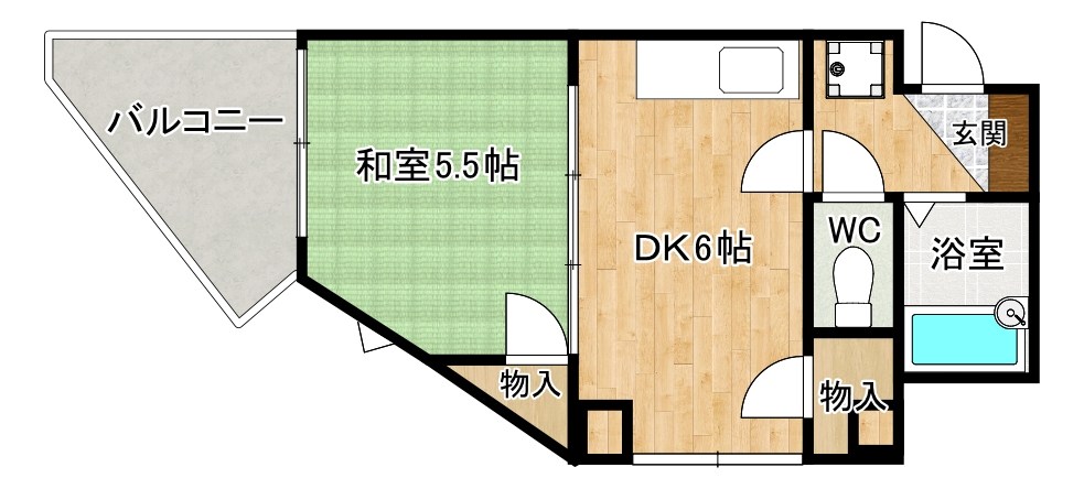 グランドール富士見 308号室 間取り