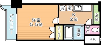 ビブレマンション城野（分譲賃貸） 1005号室 間取り