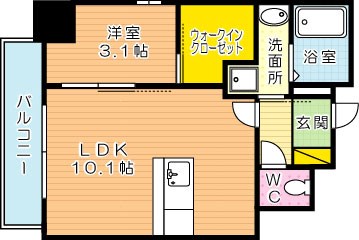 GRaCE COURT SUNATU (グレースコート砂津) 803号室 間取り