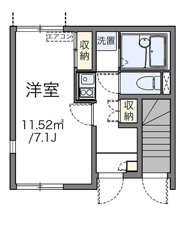 ハピネスⅥ 104号室 間取り
