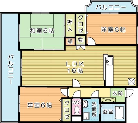 アンジェロポストⅢ 801号室 間取り