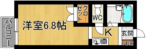 エスポワールウノ 107号室 間取り