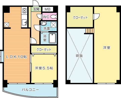ボヌール小倉 1101号室 間取り
