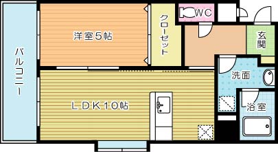 ラフィーネ金田 701号室 間取り