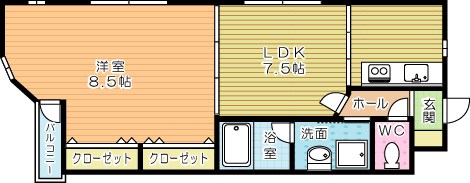 浅野ベイタワー 1103号室 間取り