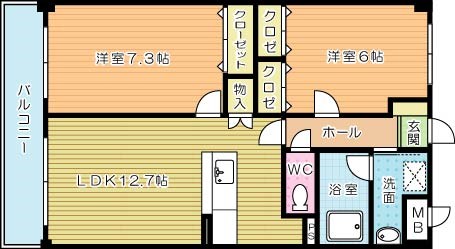 ソシア嶋田 303号室 間取り