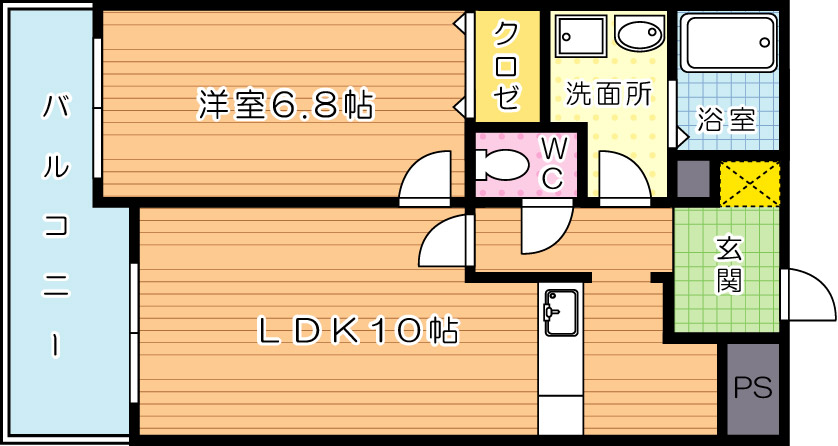 ビアリッツ 402号室 間取り