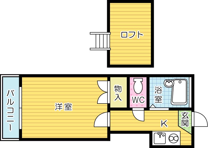 オアシス城野Ｃ棟 103号室 間取り