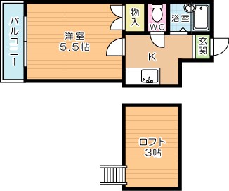 オアシス城野Ｃ棟 102号室 間取り
