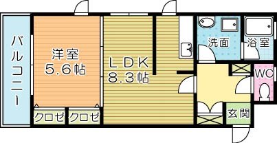 フリーリー守恒Ｊｒ 201号室 間取り