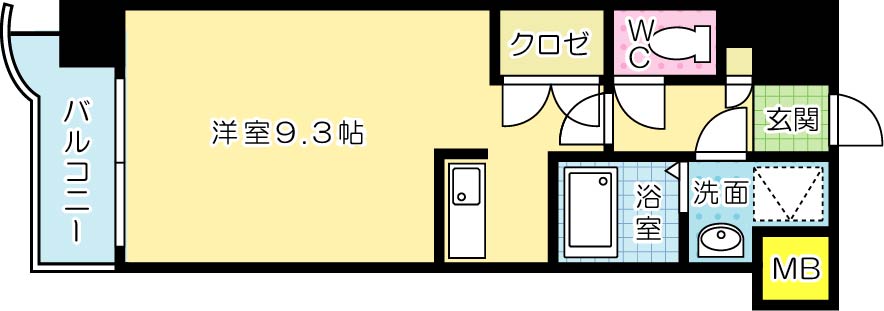 アピアランス到津 806号室 間取り