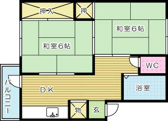 ヒルズ到津  108号室 間取り