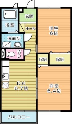 グリーンコーポラス 101号室 間取り