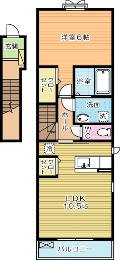 メゾンドグレイス 201号室 間取り