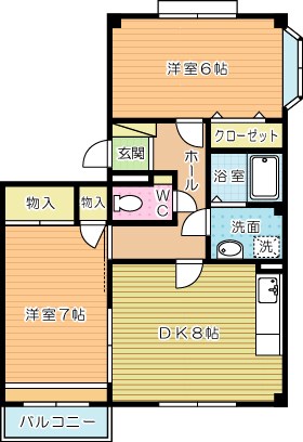 プレイス赤坂 201号室 間取り