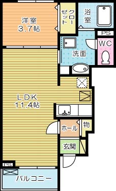 アルカンシエルＹ　Ａ 間取り図