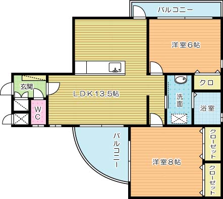 アーバンコート若園 203号室 間取り