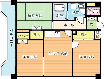 サンラビール小倉 803号室 間取り