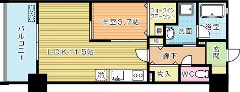 フェリーチェ中井けやき通り  302号室 間取り