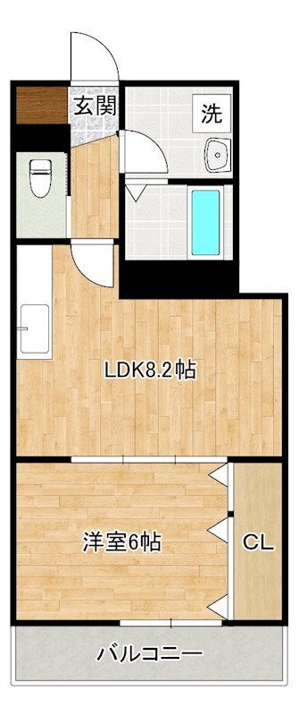 フェリーチェ原町 203号室 間取り