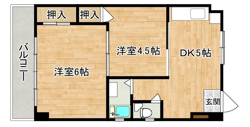 昭友ビル  501号室 間取り