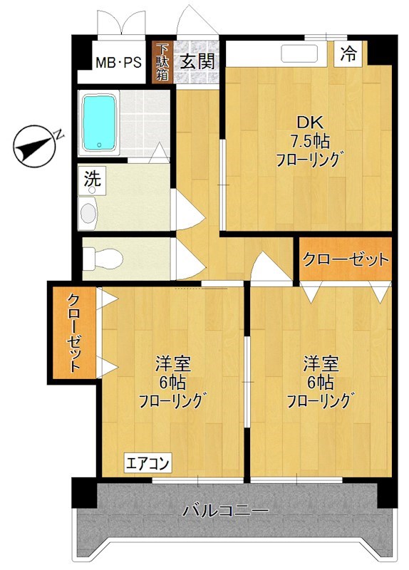 メイプルハウス 101号室 間取り