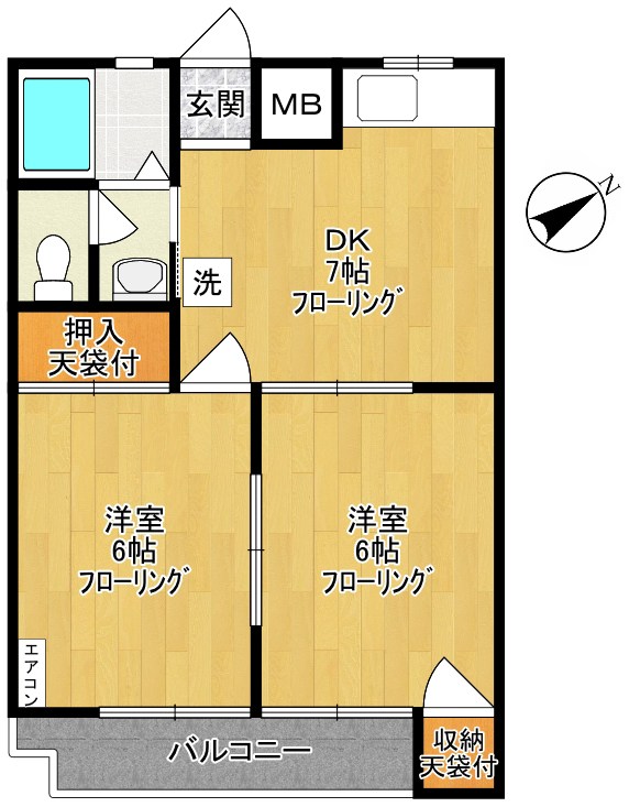 カトレヤマンション 303号室 間取り