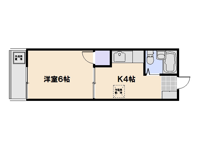コーポ輝 101号室 間取り