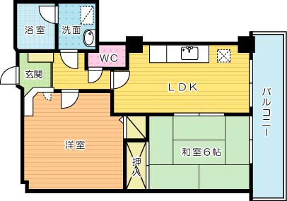 朝日イーストビル 703号室 間取り