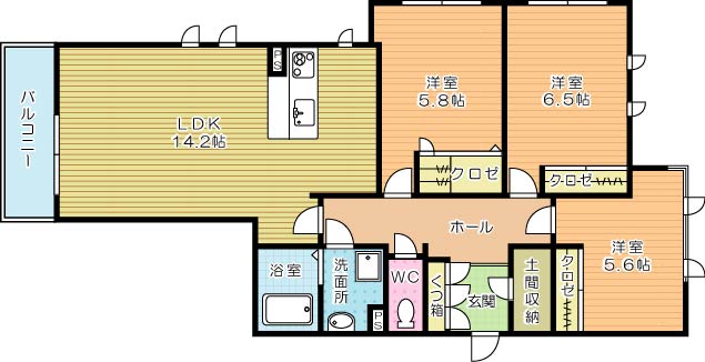 ヴィラダンク上到津 306号室 間取り