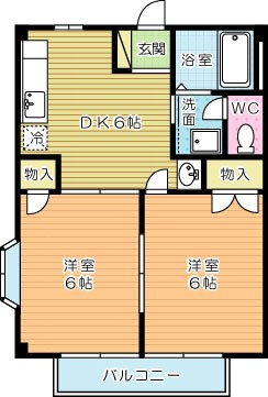 コーポ鷲峰 103号室 間取り