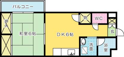 ボヌール片野 301号室 間取り