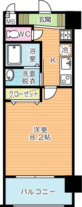 レジデンシャル　ＨＨＡ　ＤＡＩＭＯＮ 203号室 間取り