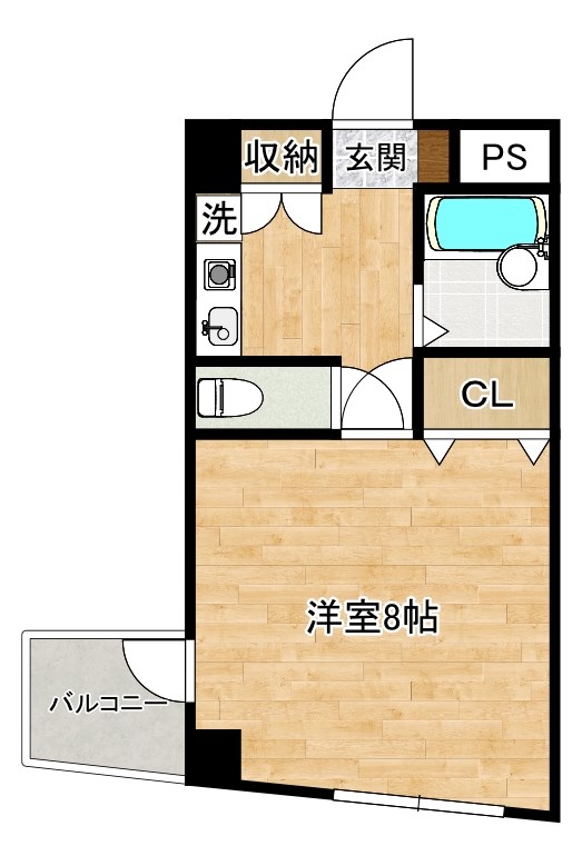 ギャラン北方 205号室 間取り