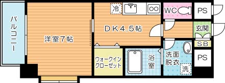 サンルーヴル 807号室 間取り