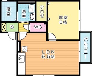 セジュールイトー 102号室 間取り